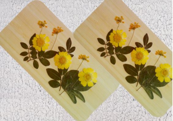 drevené bambusové pohľadnice